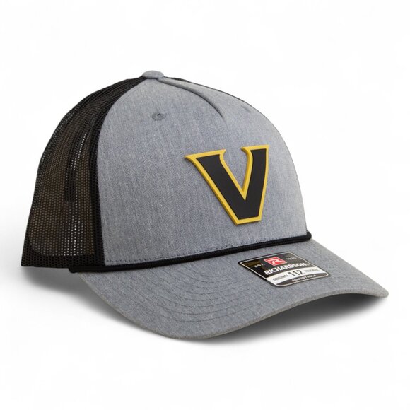 Vanderbilt Commodores Black 3D Snapback Trucker Rope Hat- Heather Grey/ Black - Picture 1 of 3